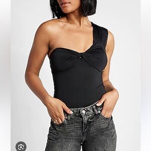 Express Body Contour One-Shoulder Bodysuit